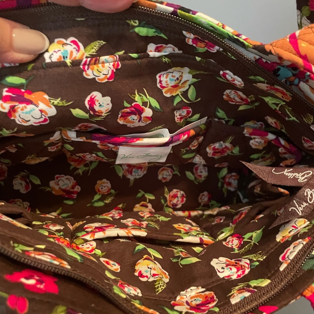 Vera Bradley retired Little Mandy English Rose Vibrant Floral Tote Bag - Picture 6 of 6